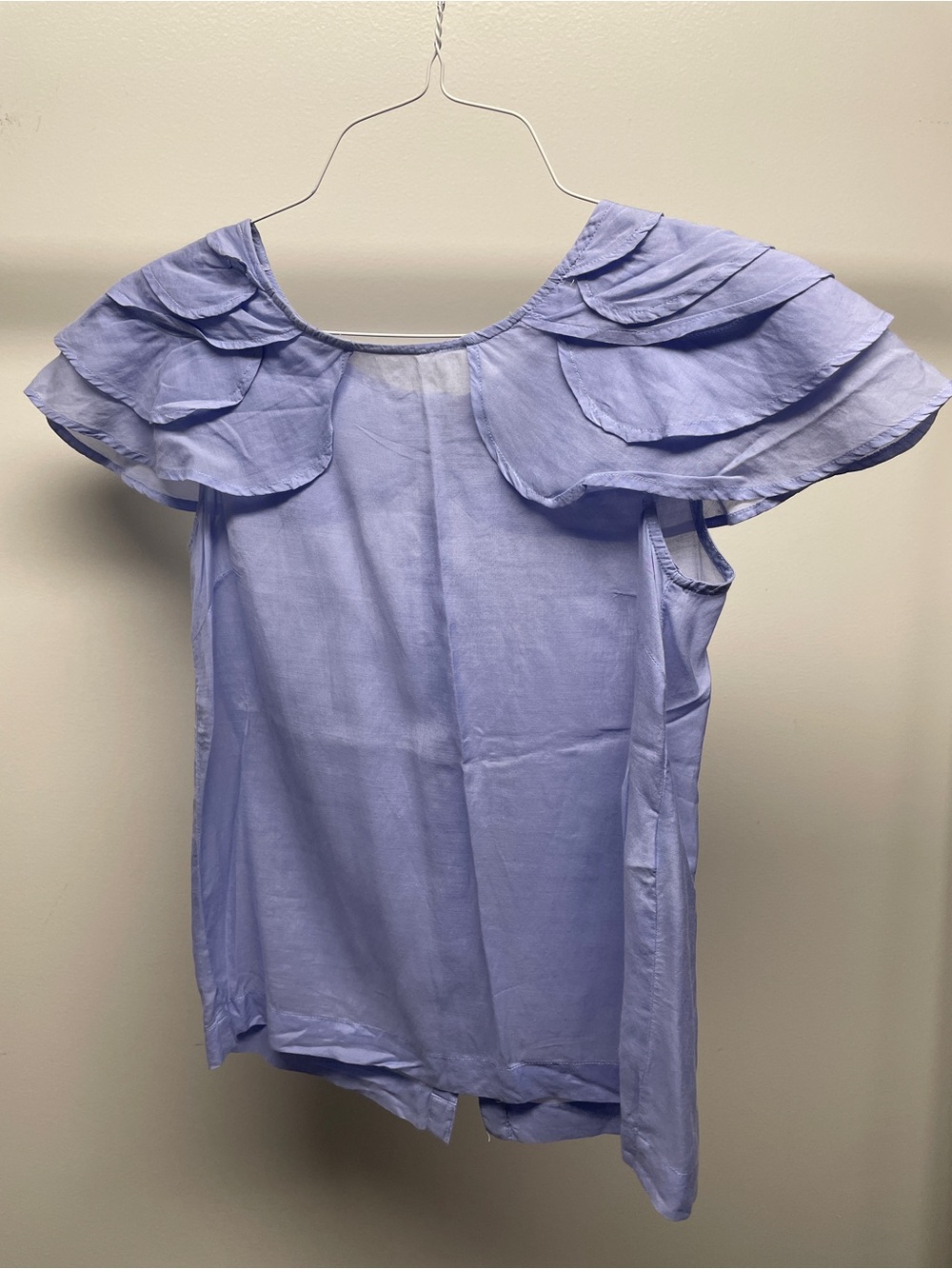 H&M Light Lavender Layered Ruffle Sleeve Blouse